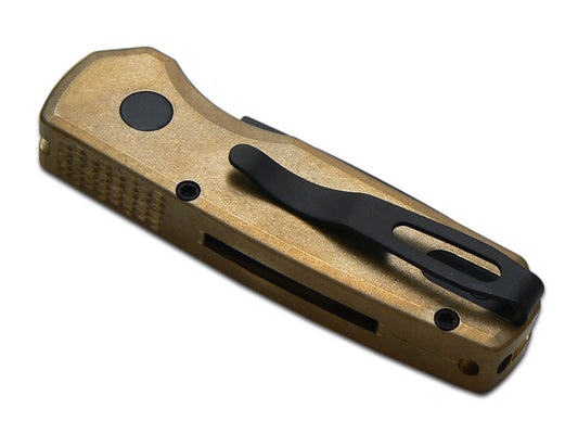 Pro-Tech Knives, LLC™ Runt 5 Auto R5212 Bronze Aluminum Alloy CPM 20CV Stainless Steel Pocket Knife