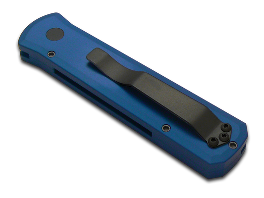 Pro-Tech Knives, LLC™ Godson Auto 720-BLUE Blue Aluminum 154CM Stainless Steel Pocket Knife