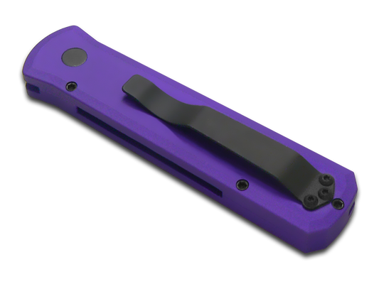 Pro-Tech Knives, LLC™ Godson Auto 721-PURPLE Purple Aluminum 154-CM Stainless Steel Pocket Knife