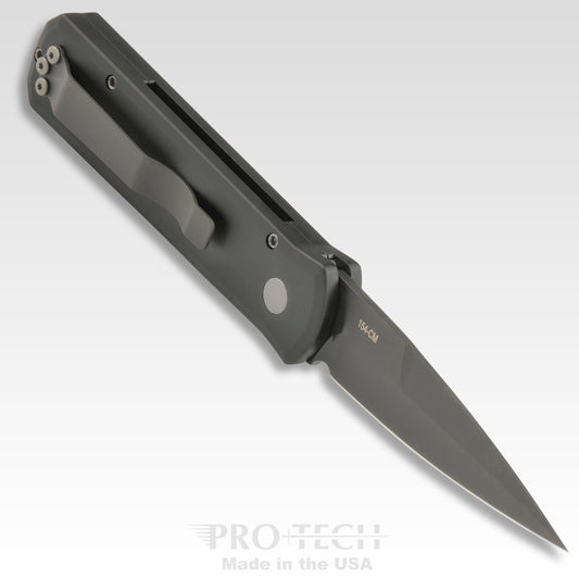 Pro-Tech Knives, LLC™ Godson Auto 721 Black 6061-T6 Aluminum 154CM Stainless Steel Pocket Knife