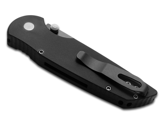 Pro-Tech Knives, LLC™ TR-3 Integrity Button Lock INT103 Black 6061-T6 Aluminum CPM S35VN Stainless Steel Pocket Knife