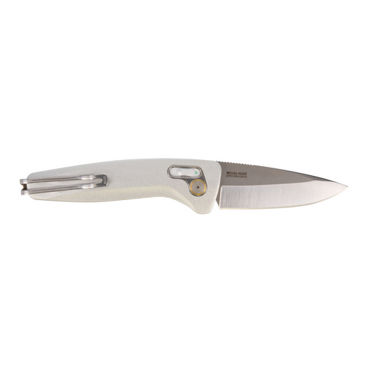 SOG Specialty Knives™ One-Zero Auto SOG-15-73-03-57 Chrome Anodized Aluminum CPM S35VN Stainless Steel Pocket Knife