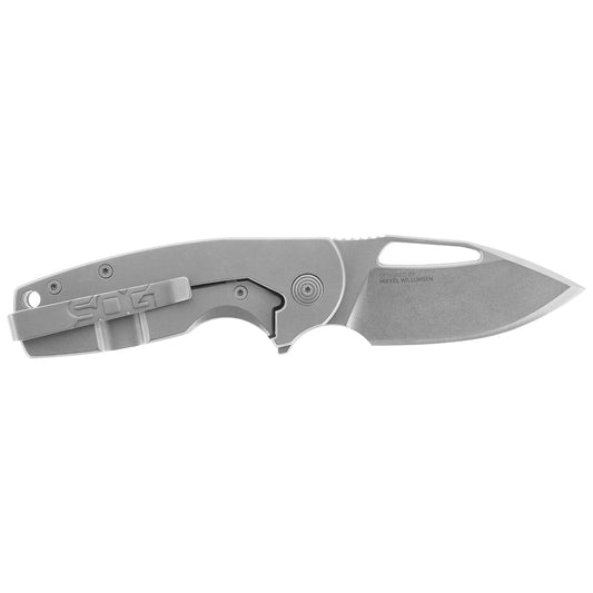 SOG Specialty Knives™ Stout FLK Frame Lock 14-03-01-57 Olive Drab G10 CRYO D2 Stainless Steel Pocket Knife