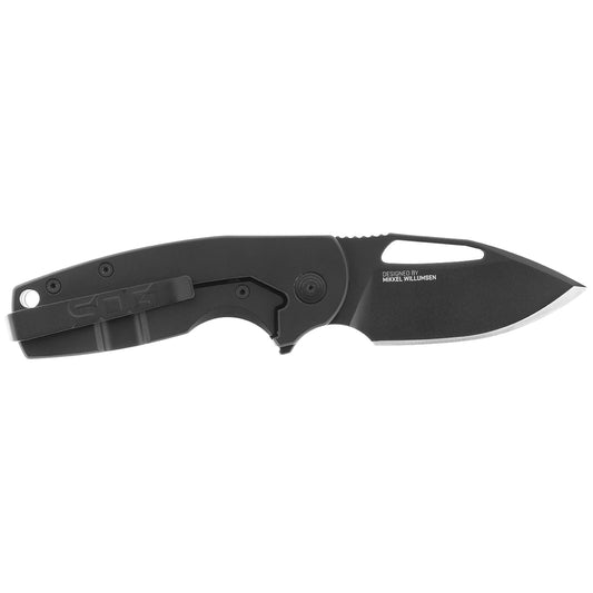 SOG Specialty Knives™ Stout FLK Frame Lock 14-03-02-57 Black G10 CRYO D2 Stainless Steel Pocket Knife