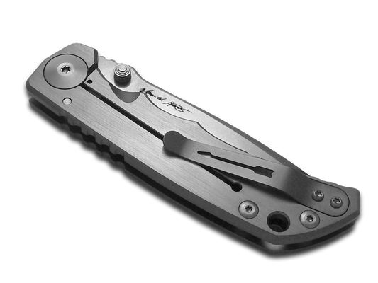 Spartan Blades, LLCโข Harsey Folder Frame Lock SF5OCTA Polished 6AL4V Titanium CPM MagnaCut Stainless Steel Pocket Knife