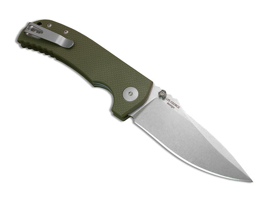 Spartan Blades, LLC™ Astor Liner Lock SFBL8GR OD Green G10 154CM Stainless Steel Pocket Knife