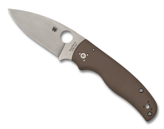 Spyderco Knives™ Shaman Lockback C229GPBN15V Brown G10 CPM 15V Carbon Steel Pocket Knife