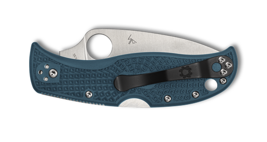 Spyderco Knives™ Leafjumper Lockback C262PBLK390 Blue FRN K390 Semi-Stainless Steel Pocket Knife