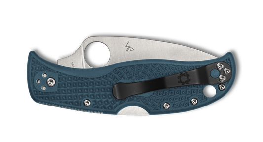 Spyderco Knives™ Leafjumper Lockback C262SBLK390 Blue FRN K390 Semi-Stainless Steel Pocket Knife