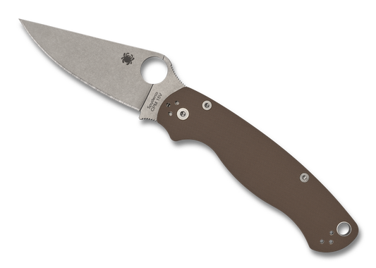 Spyderco Knives™ Para Military 2 Lockback C81GPBN15V2 Brown G10 CPM 15V Carbon Steel Pocket Knife