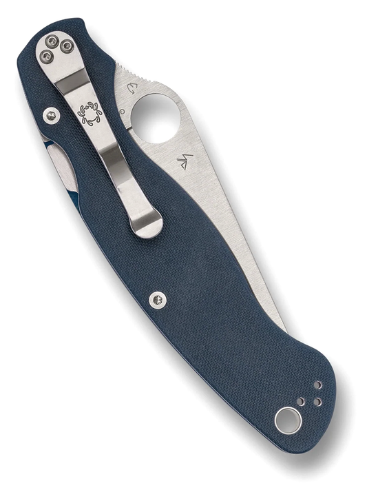 Spyderco Knives™ Military 2 Compression Lock C36GPCBL2 Cobalt Blue G10 CPM-SPY27 Stainless Steel Pocket Knife
