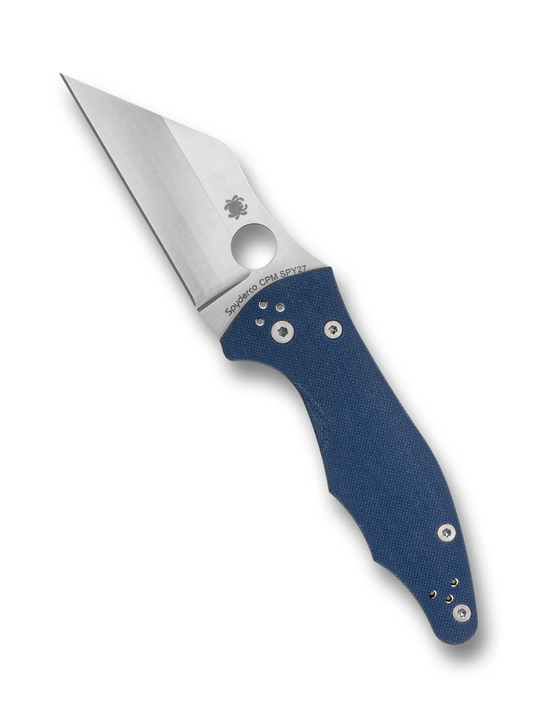 Spyderco Knives™ Yojimbo 2 Compression Lock C85GPCBL2 Blue G-10 CPM SPY27 Stainless Steel Pocket Knife