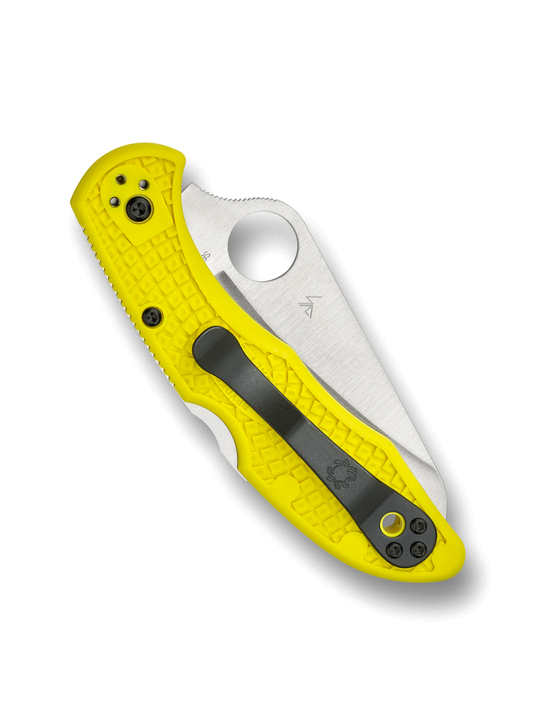 Spyderco Knives™ Salt 2 Lockback C88PYL2 Yellow Fiberglass Reinforced Nylon H2 Stainless Steel Pocket Knife