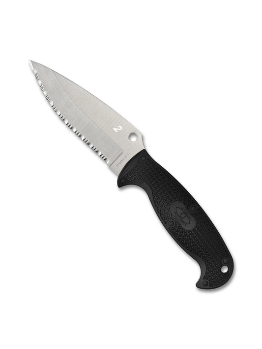 Spyderco Knivesโข Jumpmaster 2 Fixed Blade FB24SBK2 Black Fiberglass Reinforced Nylon H2 Stainless Steel Knife