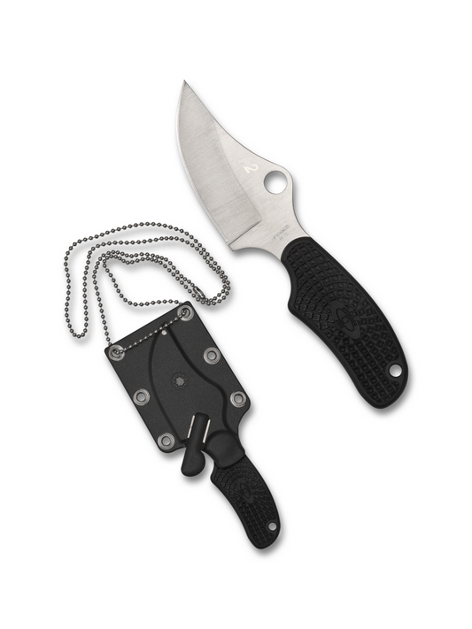 Spyderco Knivesโข Ark Fixed Blade FB35PBK Black Fiberglass Reinforced Nylon H1 Stainless Steel Knife