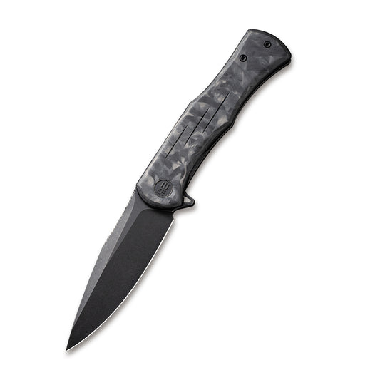 WE Knife Co., Ltd™ Primoris Frame Lock WE20047B-1 Black Marble Carbon Fiber and 6AL4V Titanium CPM 20CV Stainless Steel Pocket Knife