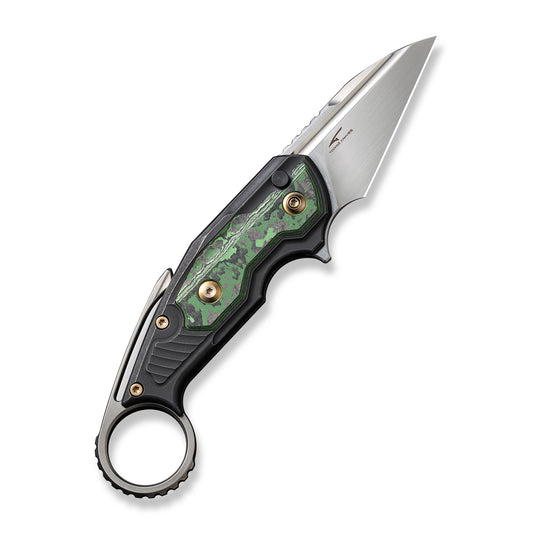 WE Knife Co., Ltd™ Yardbird Button Lock WE22021-4 6al4v Titanium and Jungle Wear Fat Carbon Fiber CPM 20CV Stainless Steel Pocket Knife