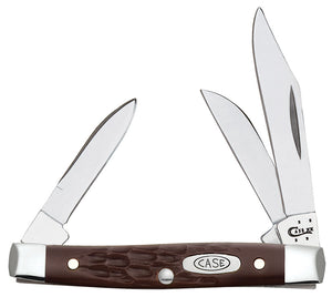 W.R. Case XX Knives Jigged Brown Synthetic Stockman Stainless Pocket Knife 00081