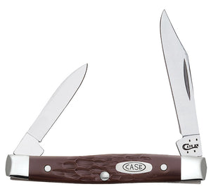 W.R. Case XX Knives Jigged Brown Synthetic Pen Stainless Pocket Knife 00083