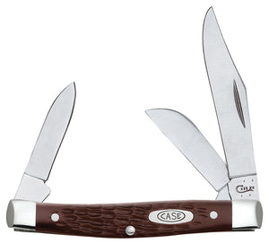 W.R. Case XX Knives Jigged Brown Synthetic Stockman Stainless Pocket Knife 00106