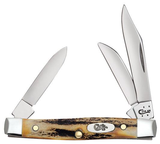 W.R. Case XX Knives Genuine Sambar Stag Stockman Stainless Pocket Knife 00178