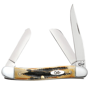 W.R. Case XX Knives Genuine 6.5 Bone Stag Medium Stockman Stainless Pocket Knife 03578