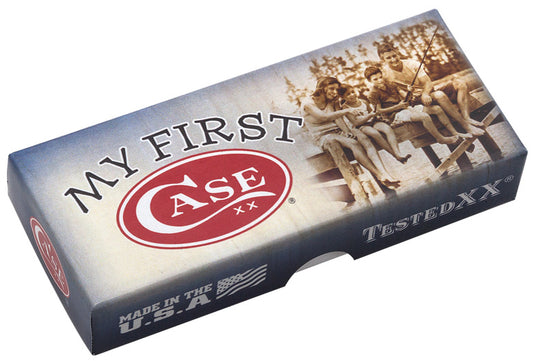 W.R. Case XX Knives Jigged Old Red Bone My First Case Peanut Stainless Pocket Knife 03693