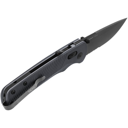 SOG Specialty Knives™ Flash AT Lever Lock 11-18-06-57 Urban Grey Glass-Reinforced Nylon D2 Semi-Stainless Steel Pocket Knife