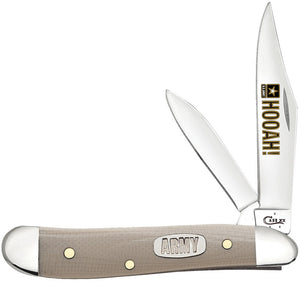 W.R. Case XX Knives U.S. Army Smooth Tan G10 Peanut Stainless Pocket Knife 15016