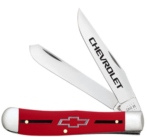 W.R. Case XX Knives Chevrolet Red Synthetic Trapper Stainless 33704 Pocket Knife