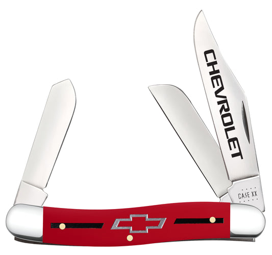 Case XX™ Knives Chevrolet Red Delrin Synthetic Stockman Stainless 33705 Pocket Knife