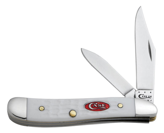 W.R. Case XX Knives Jigged White Delrin Peanut Stainless Pocket Knife 60188