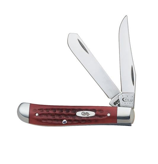 W.R. Case XX Knives Jigged Old Red Bone Pocket Knife Worn Mini Trapper Stainless Pocket Knife 00784