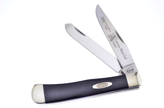 W.R. Case XX Knives America's Black Coal Corelon Trapper 1/1200 Stainless Pocket Knife 9254ABC