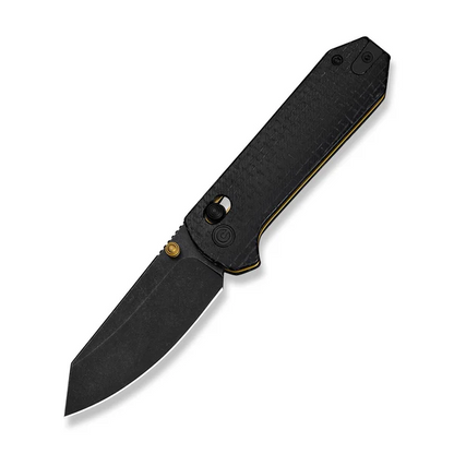 CIVIVI Knives™ Yonder Crossbar Lock C23073B-2 Black Burlap Micarta 14C28N Stainless Steel Pocket Knife