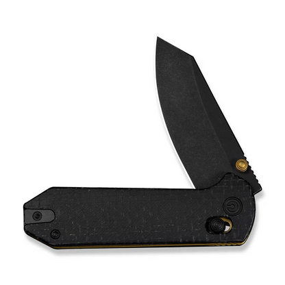 CIVIVI Knives™ Yonder Crossbar Lock C23073B-2 Black Burlap Micarta 14C28N Stainless Steel Pocket Knife