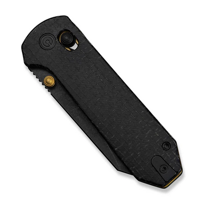 CIVIVI Knives™ Yonder Crossbar Lock C23073B-2 Black Burlap Micarta 14C28N Stainless Steel Pocket Knife