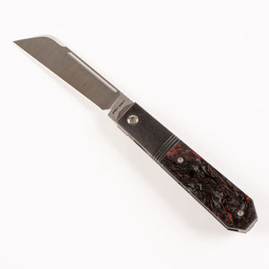 Jack Wolf Knives™ After Hours Jack Coffin Barlow AFTER-02-FC-DM-RED Red Dark Matter Fat Carbon Fiber S90V Stainless Steel Pocket Knife