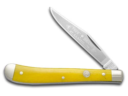 Böker Tree Brand Knives™ Slimline Trapper 110093YB Yellow Bone Solingen Stainless Steel Pocket Knife
