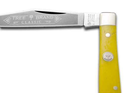 Böker Tree Brand Knives™ Slimline Trapper 110093YB Yellow Bone Solingen Stainless Steel Pocket Knife