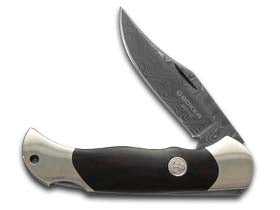 Böker Tree Brand Knives™ Boy Scout Lockback 1132016DAM Grenadill Wood Stainless Damascus Steel Pocket Knife