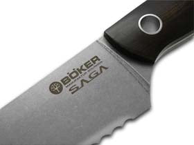 Böker Saga Knives™ Bread Knife 130381 Grenadill Wood 440C Stainless Steel Knife