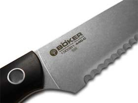 Böker Saga Knives™ Bread Knife 130381 Grenadill Wood 440C Stainless Steel Knife