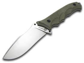 Böker Arbolito Knives™ Buffalo Soul 42 Fixed Blade 02BA316M Green Micarta N695 Stainless Steel Knife