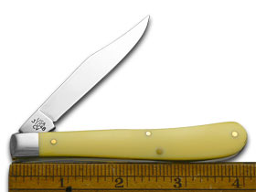 Case XX™ Knives Slimline Trapper Yellow Delrin Carbon Steel Pocket Knife 00031