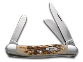 Case XX™ Knives Medium Stockman Jigged Amber Bone CS Steel Pocket Knife 00039