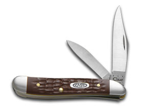 Case XX™ Knives Peanut Jigged Brown Delrin Handle Stainless Pocket Knife 00046