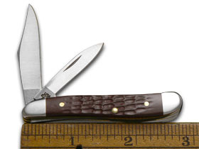 Case XX™ Knives Peanut Jigged Brown Delrin Handle Stainless Pocket Knife 00046