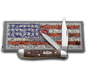 Case XX™ Knives Peanut Jigged Brown Delrin Handle Stainless Pocket Knife 00046