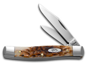 W.R. Case XX Knives Jigged Amber Bone Small Texas Jack Carbon Steel Pocket Knife 00077